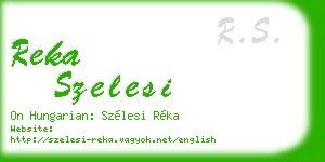 reka szelesi business card